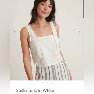 Faherty Stella linen tank white S